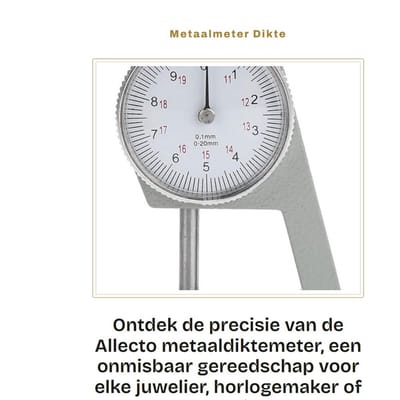 Dailygoods - Metaalmeter Dikte Gereedschap - Nauwkeurige Diktemeter - Ideaal voor Sieraden en Horloges - 0-20 Mm - Handig en Precisie - Voor Papier en...