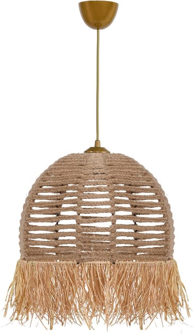 Verlichting - Kroonluchter Creme Metaal Lyalya - Afmetingen 30x30x80cm - Stijlvolle en Elegante Verlichtingsoplossing