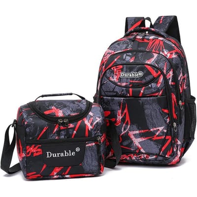 Schooltassen Set Voor Kinderen Meisjes Tiener Schoolrugzak met Thermische Lunchtas Leerlingen Waterdichte Schooltas Kinderrugzak gray