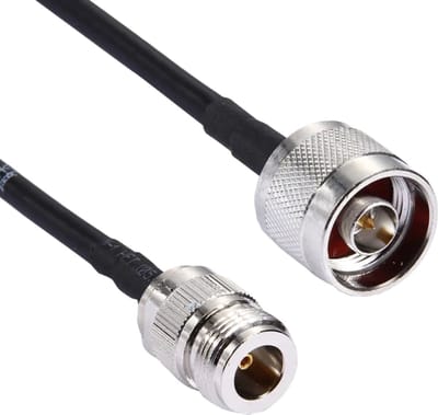 DrPhone LMR400-NM-NF - LMR 400 Helium Hotspot Antennekabel - N Type (Mannelijk) naar N Type (Vrouwelijk) – 1 Meter - Zwart