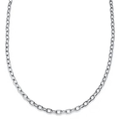 New Classics | Zilverkleurige roestvrijstalen ketting met O-schakels en toggle sluiting van 6,5 mm