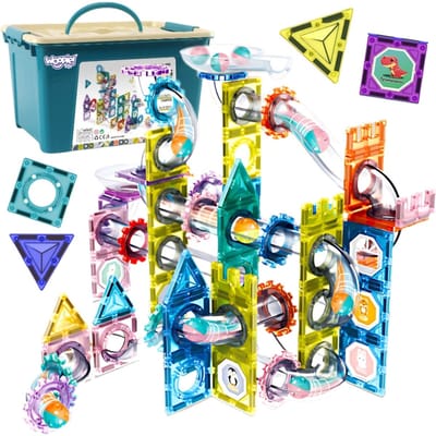 Woopie magnetische constructieblokken 3D-educatieve set kogelbaan 126-delig. - UNI