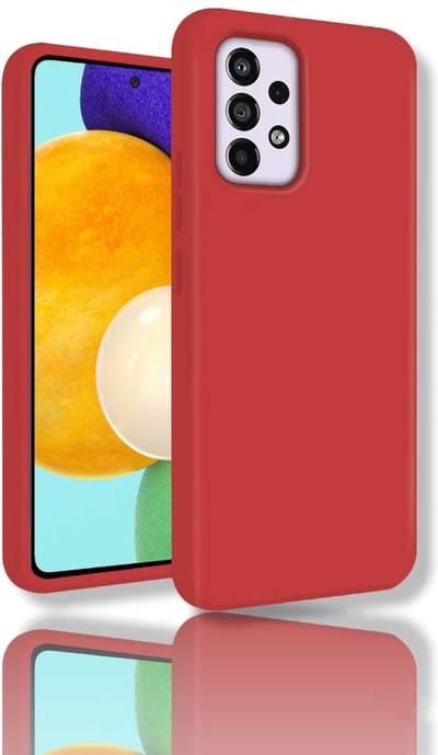 oTronica Hoesje Geschikt Voor Samsung Galaxy A53 hoesje liquid siliconen backcover - Rood
