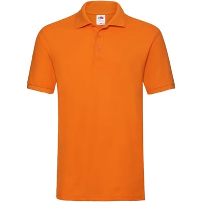 Fruit of the Loom Heren Premium Piqué Poloshirt (Oranje)