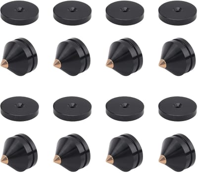 Namajunas - Speakerstands - speaker standaard - Luidspreker standaard - 8 stuks - Aluminiumlegering - Trillingsdempende voetpad voor Hi-Fi-luidspreker, audioversterker en cd-speler
