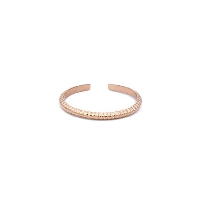 Mint15 Verstelbare ring gevlochten 'Braided' - Roségoudkleur RVS/Stainless Steel