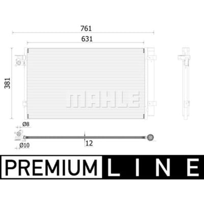 Condensator, airconditioning MAHLE AC 896 000P