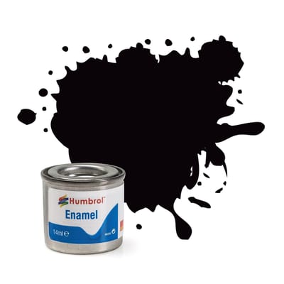Humbrol Emailleverf Satijn - 14 ml - No.  85 Coal Black
