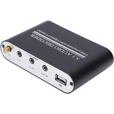 Décodeur Son 5.1 Décodage Son HiFi Bluetooth USB ARC Optique Coaxial Convertisseur Son pour Film Musique Jeu Prise US