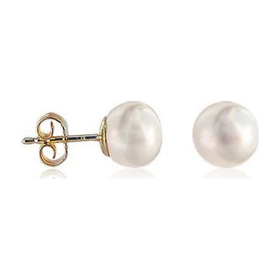 Luna-Pearls - 311.0327 - Oorbellen - Zoetwater gekweekte parel 7,5-8mm - 14K geelgoud