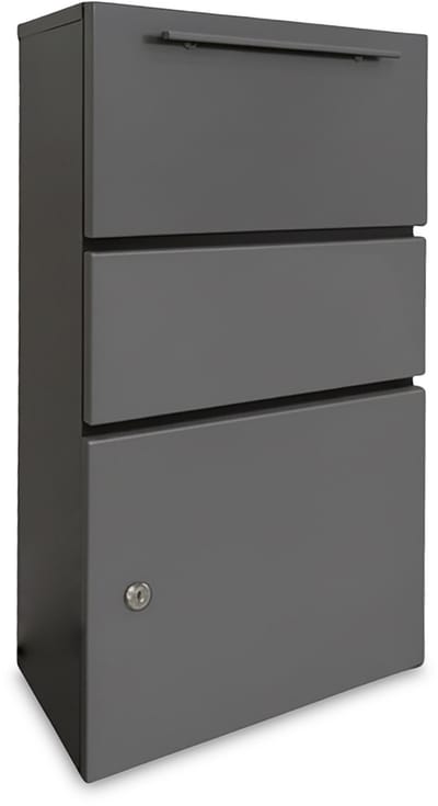 Pakketbrievenbus - 82x44x22 cm - staand - donkergrijs