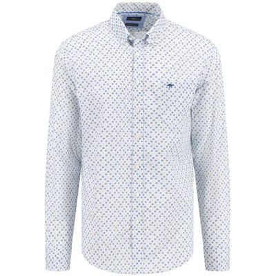 Fynch-Hatton Overhemd Colorful Fantasy Dot Squares Button-Down Navy / male