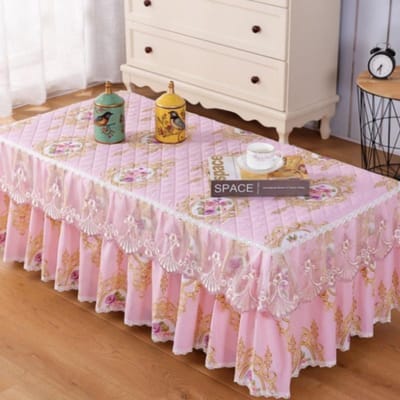 Kanten tafelkleed verfijning rood rechthoekig eetkamer salontafel hoes doek woonkamer huisdecoratie Europese stijl stofhoes 40x50x15cm