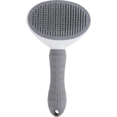 1 stuks één klik ontharing huisdier kam ontwerp automatische schoonheid voor kort en lang haar hondenborstel 10.5*20.5cm grijs