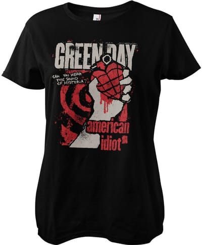 Green Day T-shirt American Idiot Spiral Arm Girly Tee WMX-5-GDAY001-H93-11