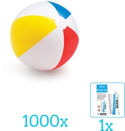Intex Opblaasbare Strandbal Glossy - Medium - 51 cm - 59020NP - Diameter 51 cm - Volumebundel - Strandbal - 1000-delig