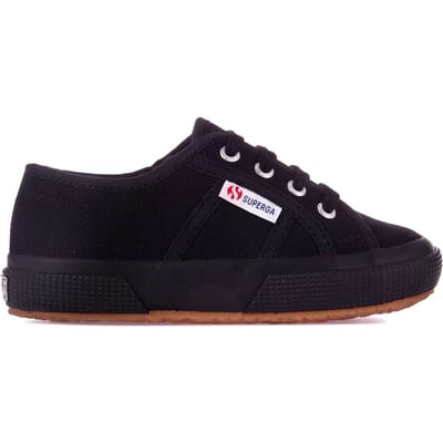 Superga Kinderen/Kinderen 2750 Jcot Leather Trainers (Volledig zwart)
