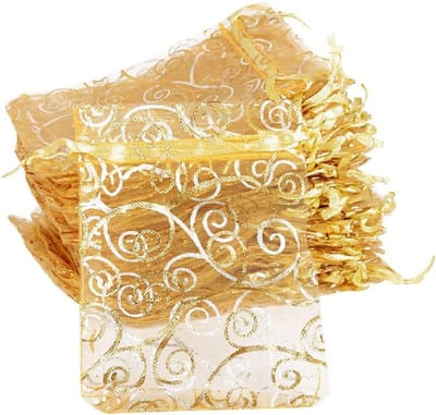 Organza zakjes 8 x 11 cm, set van 100 voor bruiloften, kerst en doopfeesten, ideaal voor cadeaus en geschenken