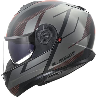 LS2 FF908 Strobe II Code Zwart Grijs 06 Systeemhelm - Helm