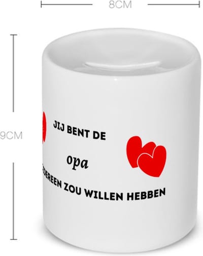 Akyol - jij bent de opa die iedereen zou willen hebben Spaarpot - Opa - geweldige opa - liefste opa - verjaardag - cadeau - kado - bedankje - geschenk - 350 ML inhoud