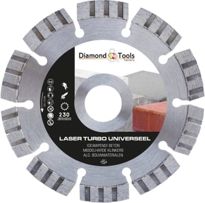 Diamantschijf 230mm met Turbo-segmenten beton zagen