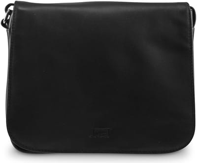 JOST Leren Schoudertas Arva Crossbody Bag Black Zwart