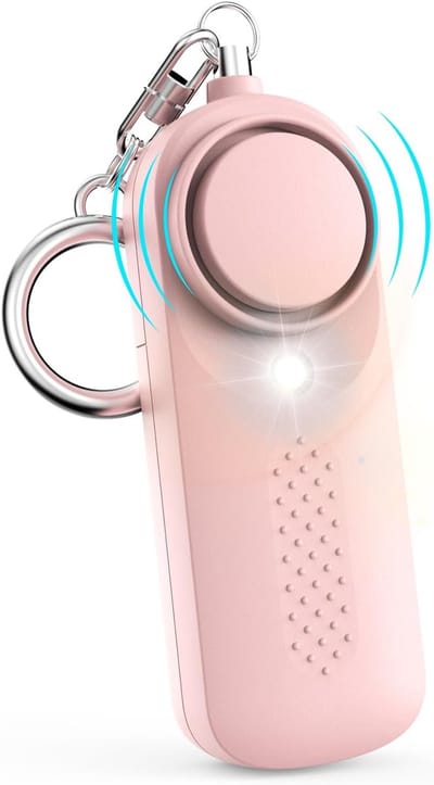 Alarm - Veiligheid Alarm - Paniekalarm - Persoonlijk Zakalarm - Multifunctioneel Alarm - 130 dB noodgeluid - Persoonlijke veiligheidssirene sleutelhanger met LED-lampje - Voor kinderen - vrouwen en oudere studenten - Senioren (roze)