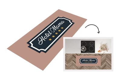 Keukenloper - Loper keuken - Spreuken - Hotel mama - Quotes - Moeder - 120x50 cm - Keukenloper vinyl