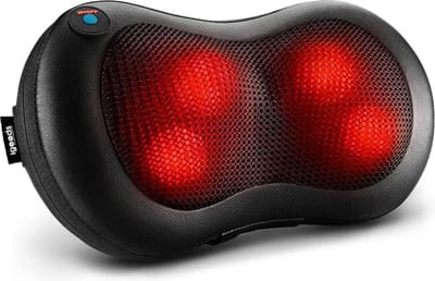 Igoods Massagekussen - Draadloze Massagekussen - Shiatsu Massagekussen - Elektrische Massage Apparaat - Nek en Schouder Massage - Warmte Functie - Zwart