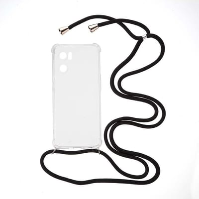 Shop4 - OnePlus Nord CE 2 5G Hoesje - Zachte Back Case TPU Siliconen met Koord Zwart