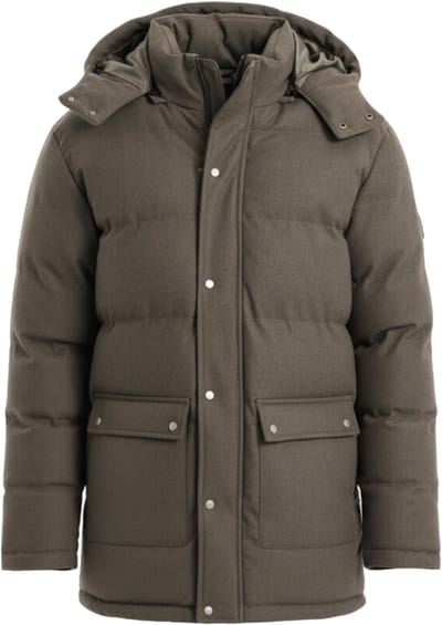 OMBRE Jas - Lange Mouw - Effen Donkere olijf S