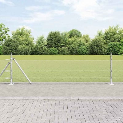 vidaXL - zeshoekig - gaashek - met - betonnen - voetstuk - 10 - x - 0,5 - m - Mesh