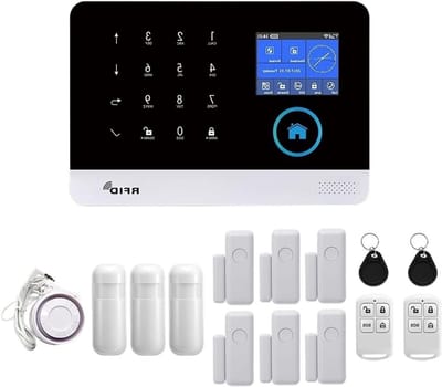 Alarmsysteem Draadloos - Beveiligingssysteem Home - Huis Beveiligen - Wifi GSM Connectiviteit - 185x125x14.7MM - Wit