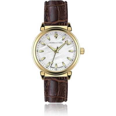 Leren krokodillenhorloge voor dames Isabella Ford Barbara