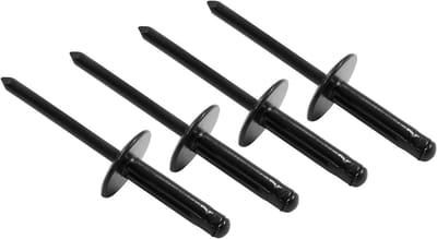 Aluminium Popnagels - Blindnagels - Bevestigen Meubels - Grote Flens - 100 Stuks - Zwart