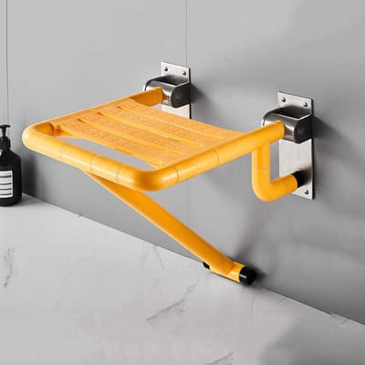 Opvouwbare Douchekruk - Wandstoel Zitting - Veilig Douchen - Ruimtebesparend Ontwerp - Max 200 kg - Wit