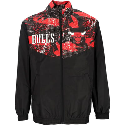 Trainingsjack voor heren NBA trainingsjack met volledig printpaneel Chibul zwart/voordeur rood