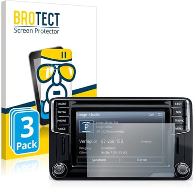 Screenprotector 3 Stuks voor Volkswagen Caddy 2015 Discover Media 6.5" 2015 Beschermglas transparant