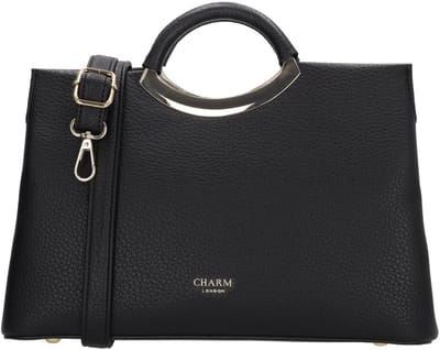 Charm London Lucca Handtas - Klassiek - Dames - Tas - Schoudertas - Crossbody - Zwart