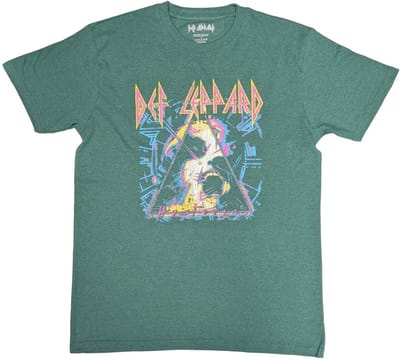 Def Leppard - Hysteria Album Art Heren T-shirt - S - Groen
