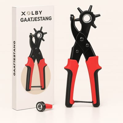 Xolby® Professionele Gaatjestang voor riem - Verbeterd Model - Gatentang - Ponstang - Revolvertang - Extra stevig