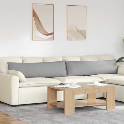 vidaXL - Zitkussens - 2 - st - Stof - Wolkgrijs - 145 - x - 40 - cm