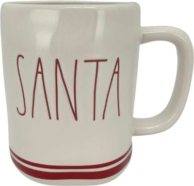 Rae Dunn - Kerstmok - Santa - Mokken - Kerstmis cadeau - Kerst decoratie - kerst mok - grote mok - mok met tekst - kerst kado