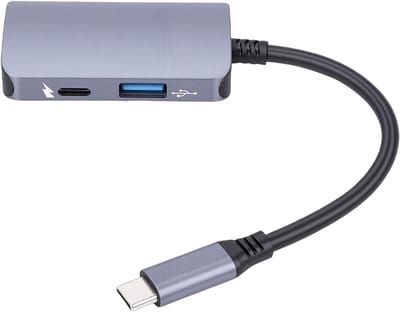AR Bril Adapter - Video Converter - Onderweg Entertainment - 4K 60Hz Uitgang - 65W PD Opladen - Zilver