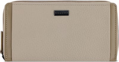 Bugatti Sina Portemonnee RFID-bescherming Leer 19 cm - Dames - Horizontaal - beige