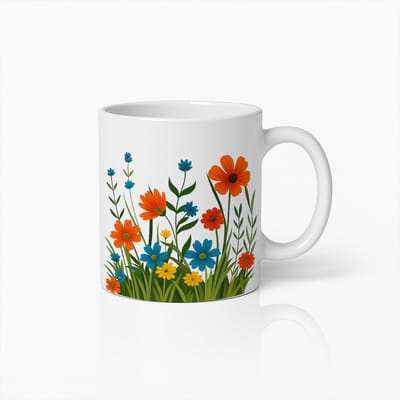 Kleurige Bloemenmok – Prachtige Wilde Bloementuin Koffiebeker – Perfect Cadeau voor Lente en Zomer