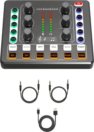 Bovista Audio Mixer - Mengpaneel - DJ - Mixer - Gaming - Podcast - Zwart