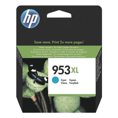 HP F6U16AE nr. 953XL inktcartridge cyaan hoge capaciteit (origineel)