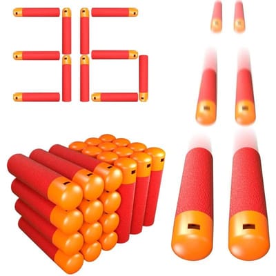 72 STUKS Mega Dart Navulpakket 9,5 cm Compatibel met Nerf Mega Pistolen Universeel Mega Pak Navul Kogels voor N-Strike Mega Serie red