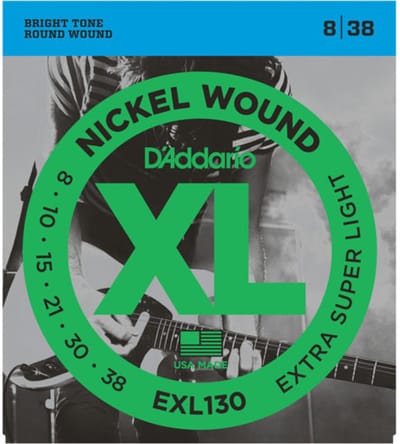 D'Addario EXL130 Snaren voor Elektrische Gitaar (8-38) Extra Super Light